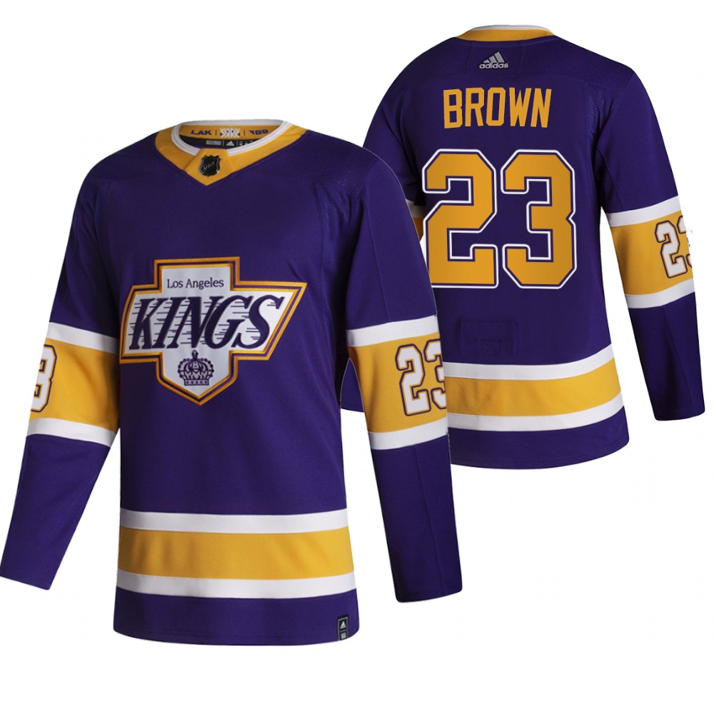 2021 Adidias Los Angeles Kings 23 Dustin Brown Black Men Reverse Retro Alternate NHL Jersey